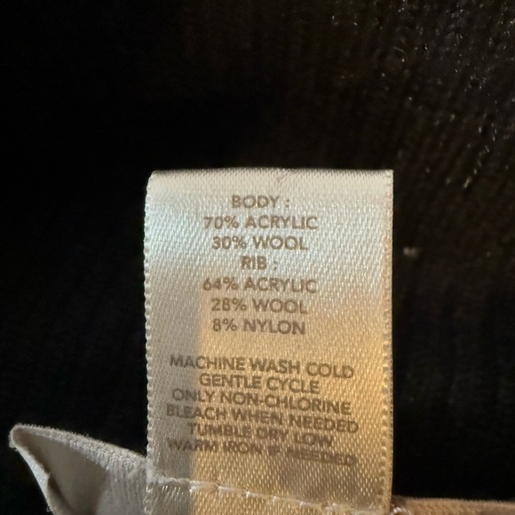 Loft striped black gray knitted wool blend skirt size Medium - Picture 5 of 6